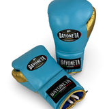 Bayoneta Premium Multilayer Horse Hair Gloves - Sky Blue/ Metallic Gold