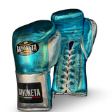 Bayoneta Premium PuLat Horse Hair Gloves - Metallic Aqua/ Silver