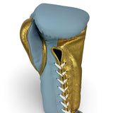 Bayoneta Premium Multilayer Horse Hair Gloves - Icy Blue/ Metallic Gold