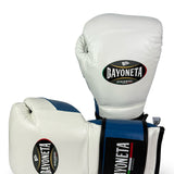 Bayoneta MX Latex Training Gloves - White/ Saphire Blue