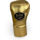 No Boxing No Life Fight Gloves  - Metallic Gold
