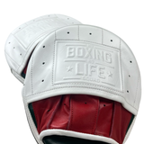 No Boxing No Life Precision Mitts - White/ Red/ Green