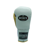 Bayoneta Premium PuLat Horse Hair Gloves - White/ Metallic Royal Blue/ Metallic Gold