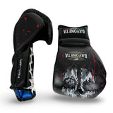 Bayoneta MX Latex Gloves - Exclusive Custom "Crimson Skull" Hand Painted