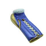 Bayoneta Premium PuLat Horse Hair Gloves - Exclusive Custom "Cartoon Rocky Balboa" Hand Painted - White/ Gold/ Blue