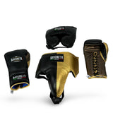 Full Sparring Set - Black/ Metallic Gold/ Metallic Cedar Brown
