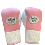No Boxing No Life Guantes de Pelea - Rosa/ Blanco