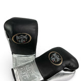 No Boxing No Life Training Gloves - Black/ Metallic Silver