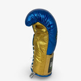 Bayoneta MX Horse Hair Fight Gloves -  Metallic Blue/ Metallic Gold