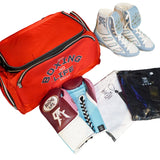 No Boxing No Life Full Kit - Burgundy/ White/ Pink/ Sky Blue - Black Oversize T-shirt