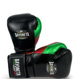 Bayoneta Premium Multilayer Horse Hair Gloves - Black/ Metallic Green/ Metallic Red