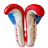 Bayoneta Premium Multilayer Horse Hair Gloves - Red/ White/ Metallic Blue
