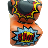Bayoneta Premium PuLat Horse Hair Gloves - Exclusive Custom "Inspired by Bam Rodriguez" Hand Painted - Orange