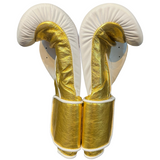 No Boxing No Life Training Gloves - White/ Gold