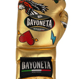 Bayoneta PuLat Guantes de Entrenamiento - Exclusivos personalizados "Caricatura Creed" pintados a mano - Blanco