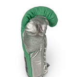 Bayoneta MX Horse Hair Fight Gloves -  Green Mint/ Metallic Silver