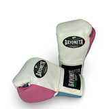 Bayoneta MX Latex Fight Gloves -  White/ Sky Blue/ Baby Pink