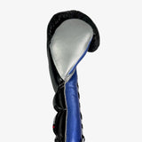 Bayoneta Premium Multilayer Horse Hair Gloves - Black/ Metallic Royal Blue/ Silver