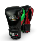 Bayoneta Premium Multilayer Horse Hair Gloves - Black/ Metallic Green/ Metallic Red
