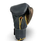 Bayoneta Premium Multilayer Horse Hair Gloves - Space Cadet Blue/ Metallic Cedar Brown/ Metallic Gold