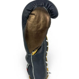 Bayoneta Premium Multilayer Horse Hair Gloves - Space Cadet Blue/ Metallic Cedar Brown/ Metallic Gold