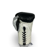 Bayoneta MX Horse Hair Fight Gloves - Black/ Metallic Silver/ Pearl White