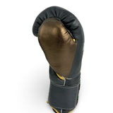 Bayoneta Premium Multilayer Horse Hair Gloves - Space Cadet Blue/ Metallic Cedar Brown/ Metallic Gold