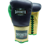 Bayoneta Premium PuLat Horse Hair Gloves - Purple/ Metallic Gold/ Metallic Green