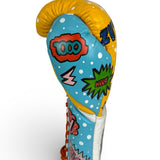 Bayoneta Premium PuLat Horse Hair Gloves - Exclusive Custom Pop Art “Comics” Hand Painted