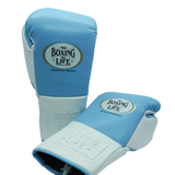 No Boxing No Life Training Gloves - Sky Blue/ White