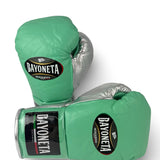 Bayoneta MX Horse Hair Fight Gloves -  Green Mint/ Metallic Silver
