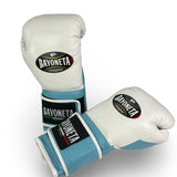 Bayoneta Premium PuLat Horse Hair Gloves - White/ Sky Blue