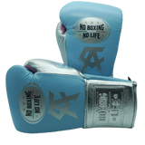 No Boxing No Life Training Gloves - Canelo Edition - Sky Blue/ Silver/ Pink