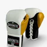 Bayoneta MX Latex Fight Gloves  - White/ Black/ Caramel Gold