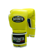 Bayoneta Premium MX - Guantes de Entrenamiento de Látex - Amarillo Neón/ Blanco