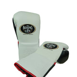 No Boxing No Life Training Gloves - White/ Black/ Red