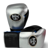 No Boxing No Life Guantes de Entrenamiento - Marrón Metálico/ Blanco/ Dorado Metálico