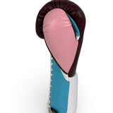 No Boxing No Life Training Gloves - Burgundy/ White/ Pink/ Sky Blue