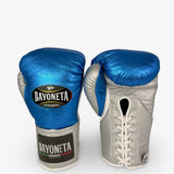 Bayoneta MX Horse Hair Gloves - Metallic Blue/ Metallic Silver