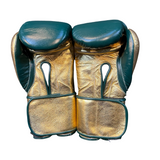 No Boxing No Life Training Gloves - Pine Green/ Metallic Gold