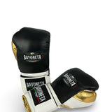 Bayoneta Premium PuLat Horse Hair Gloves - Black/ White/ Metallic Gold