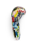 Bayoneta Premium Multilayer Horse Hair Gloves - Exclusive Custom Urban Art “Boxing” Hand Painted - White