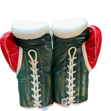 Bayoneta PuLat Gloves - White/ Pine Green/ Red