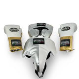 Full sparring set - White/ Metallic Gold
