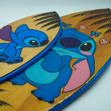 Stitch - Replica de tabla de surf de madera pintada a mano