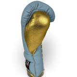 Bayoneta Premium Multilayer Horse Hair Gloves - Icy Blue/ Metallic Gold