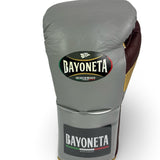Bayoneta MX Horse Hair Fight Gloves - Gray/ Gold/ Oxblood