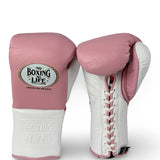No Boxing No Life Training Gloves - Pink/ White