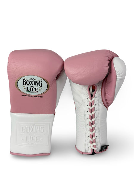 No Boxing No Life Training Gloves - Pink/ White Boxing Gloves