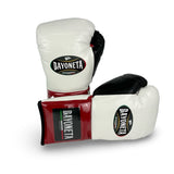 Guantes de pelo de caballo Bayoneta Premium PuLat - Blanco/ Negro/ Vinotinto oscuro